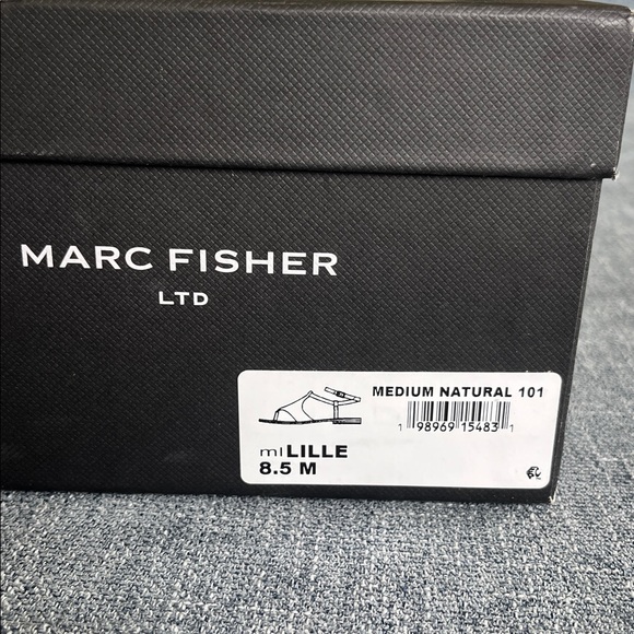 NIB Marc Fisher LTD Lille Flat Sandal, Natural Leather - Picture 7 of 8